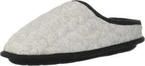 Dearfoams Women's Cable Quilt Bound Clog Slipper, Light Heather Grey, XX-Large