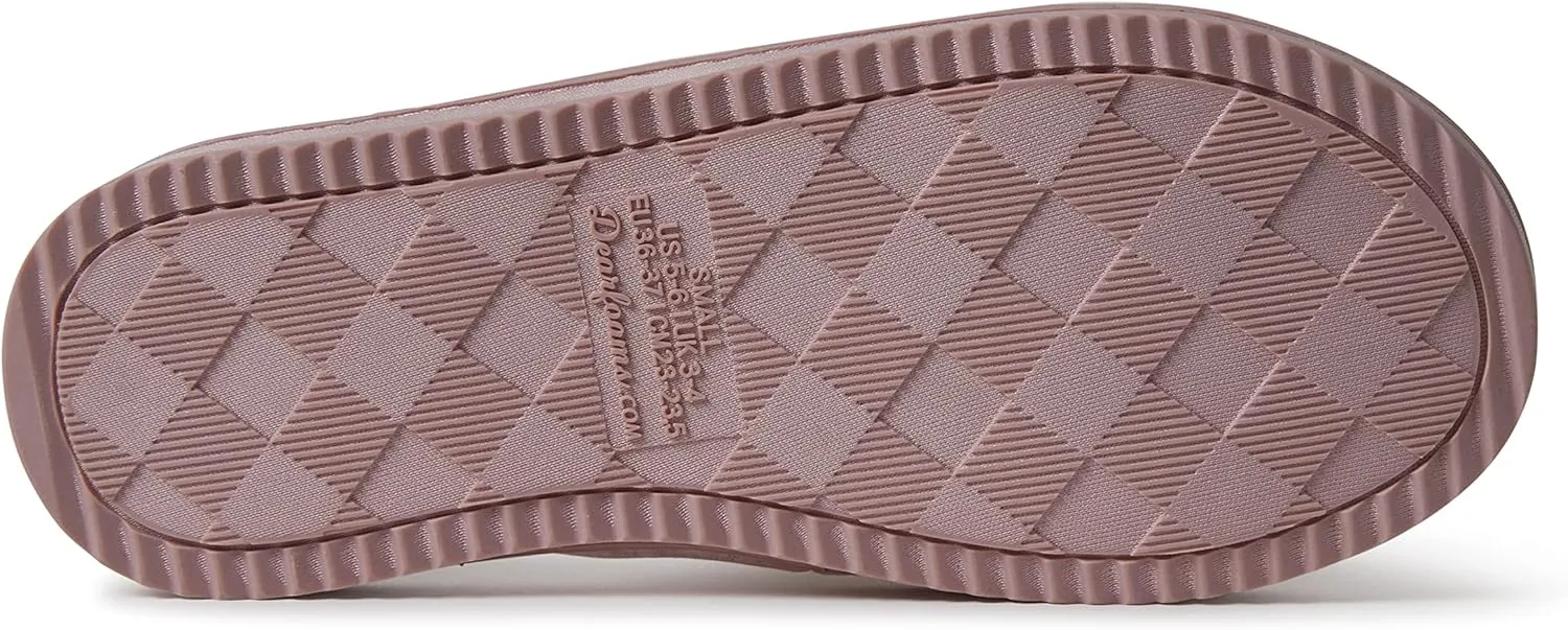 Dearfoams Women's Demi Rib Knit Slide Slipper