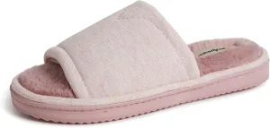 Dearfoams Women's Demi Rib Knit Slide Slipper