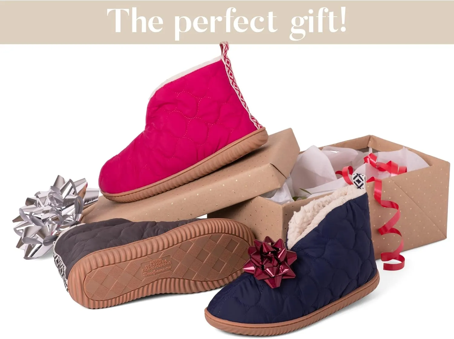 Dearfoams Women's Indoor/Outdoor Warm Up Bootie Slipper