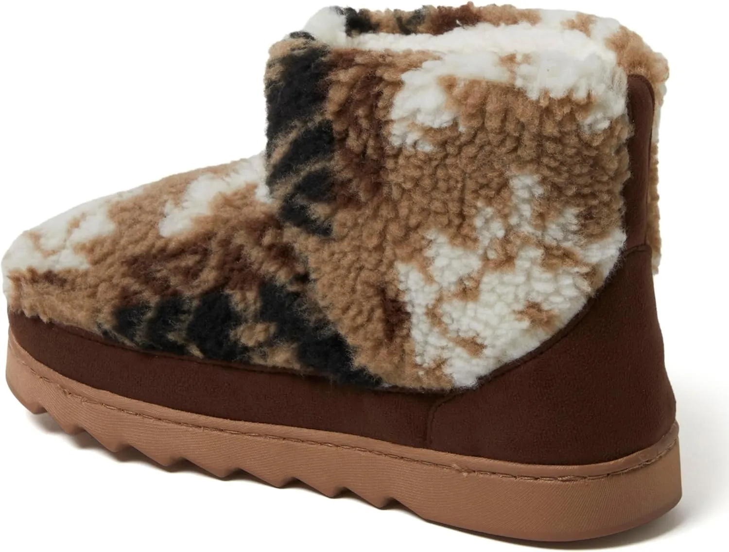 Dearfoams Women's Outdoor Whitney Teddy Ankle Boot Slipper