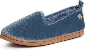Dearfoams Women's Rachel Shiny Velour Closed Back Slipper