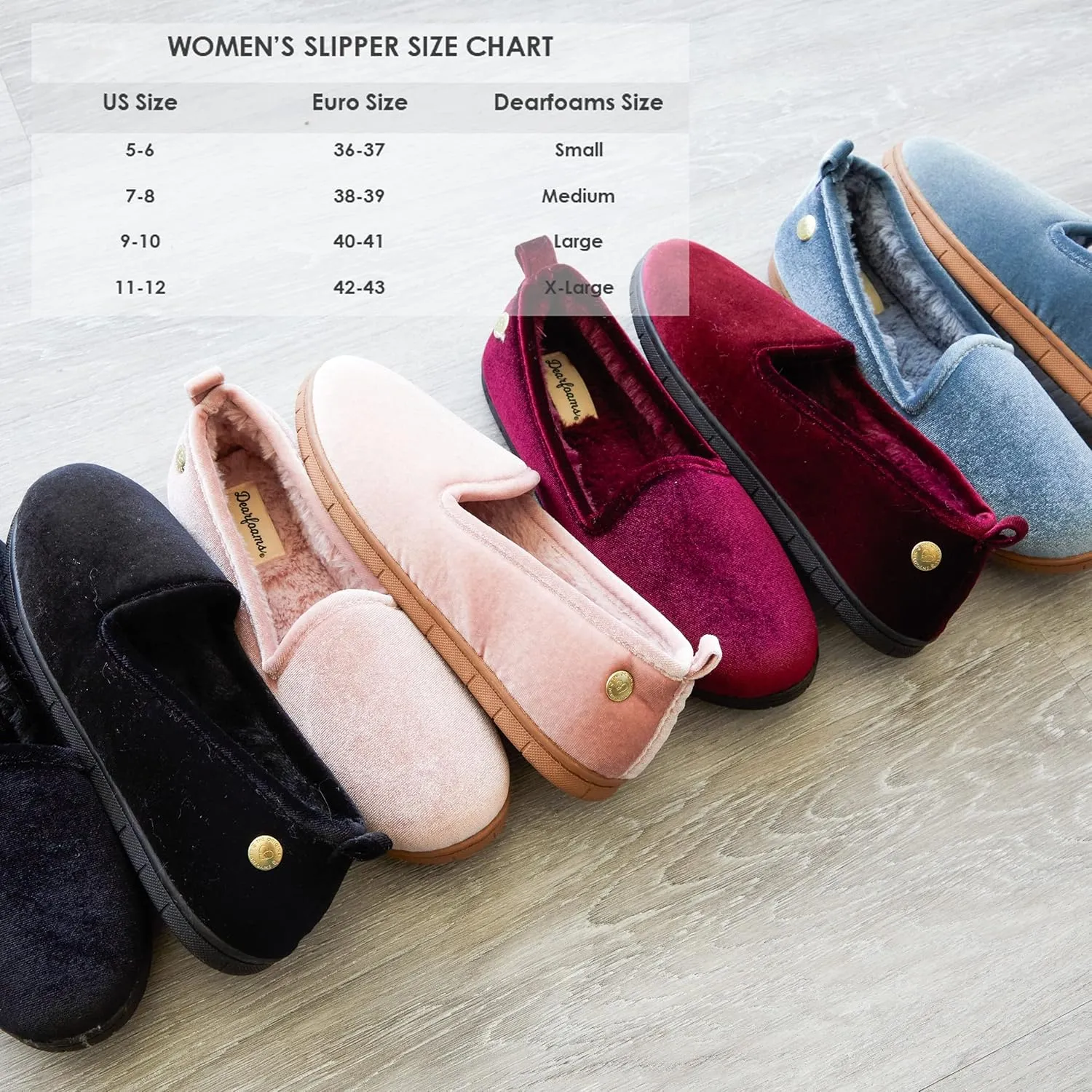 Dearfoams Women's Rachel Shiny Velour Closed Back Slipper