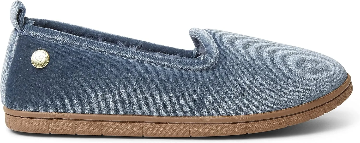 Dearfoams Women's Rachel Shiny Velour Closed Back Slipper
