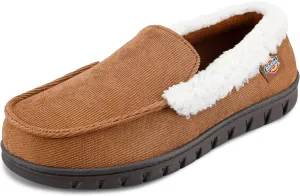 Dickies Men's Closed Back Memory Foam Corduroy Venetian Slipper-Indoor/Outdoor Sole, Machine Washable