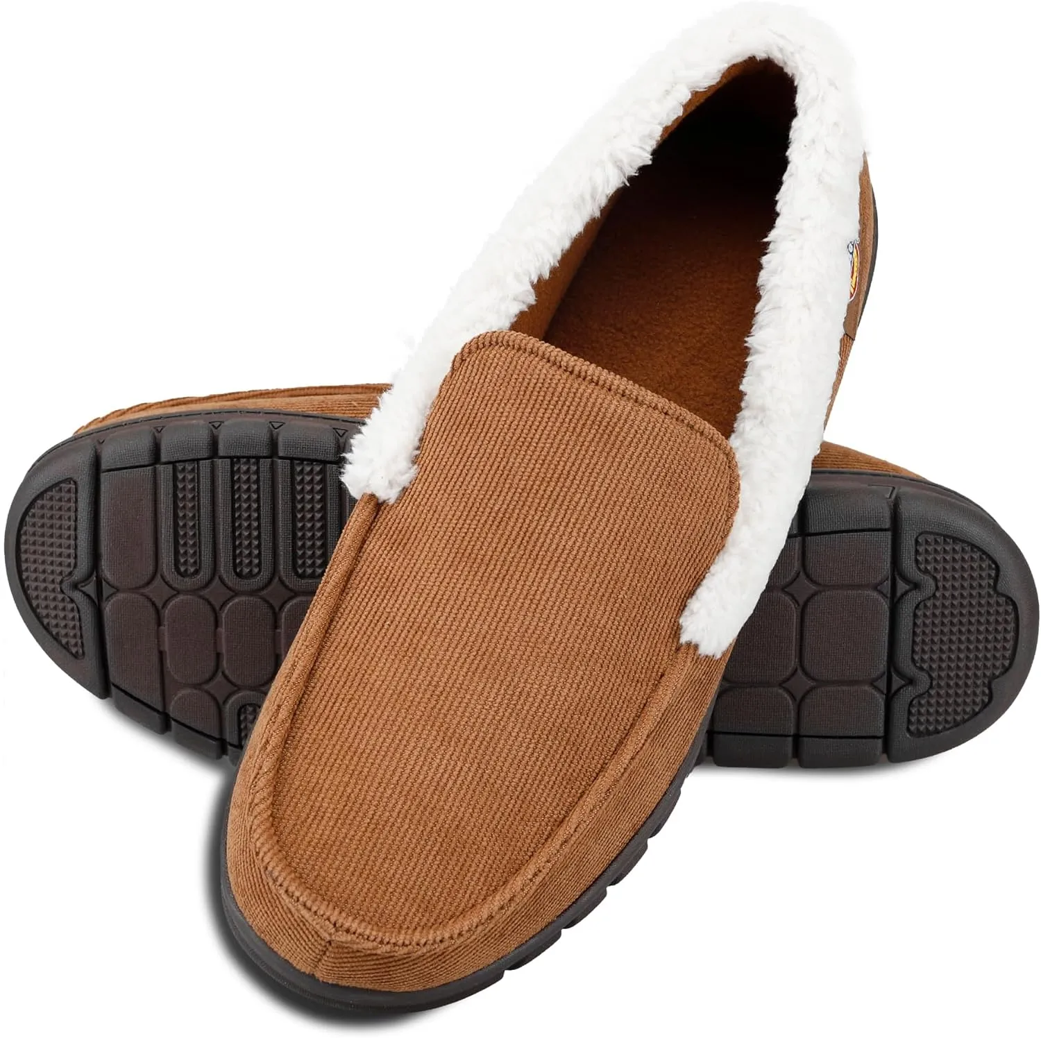 Dickies Men's Closed Back Memory Foam Corduroy Venetian Slipper-Indoor/Outdoor Sole, Machine Washable