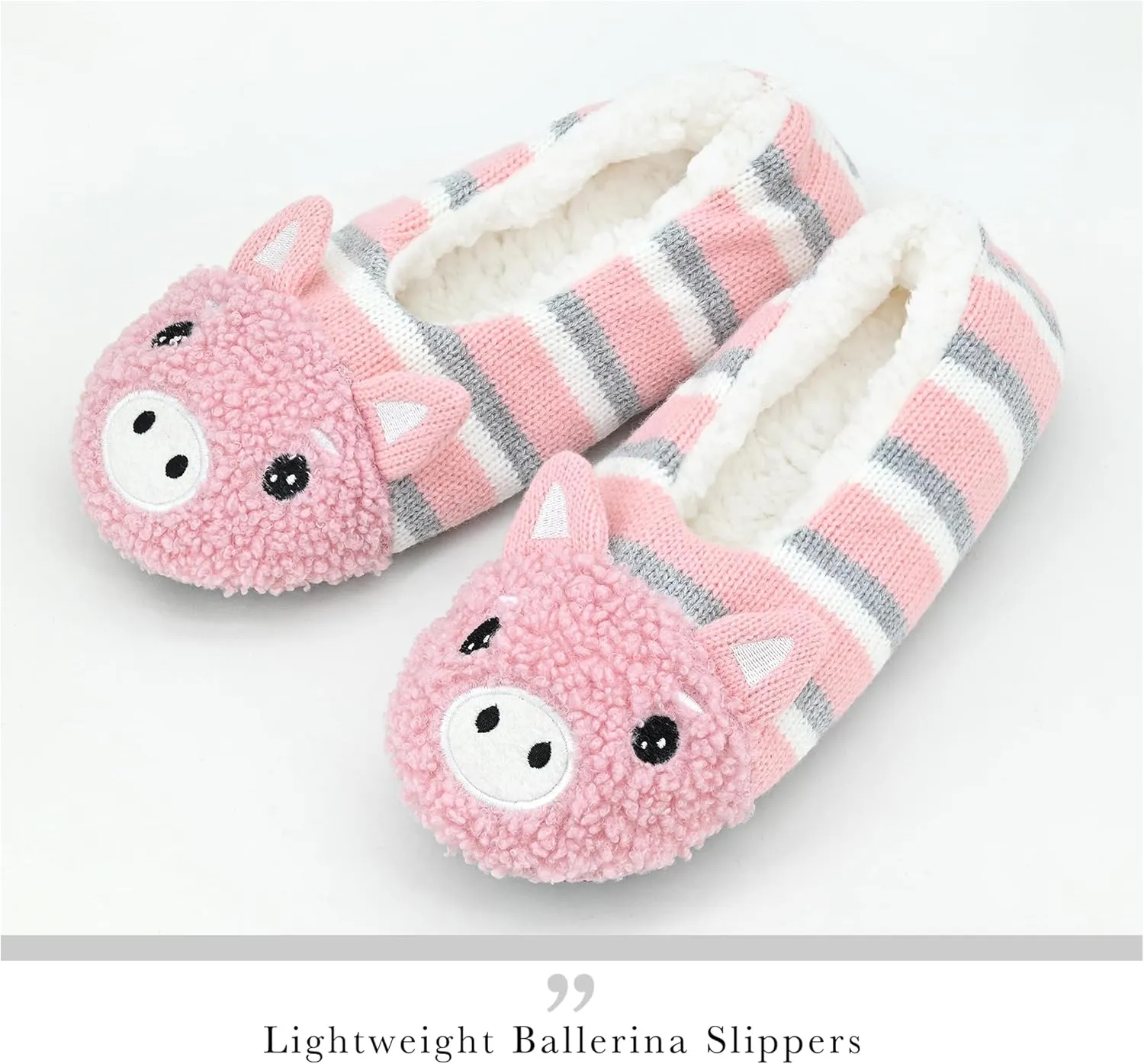 DICUIRD Womens Cute Animal Soft Sole Slipper Socks with Grippers-Fuzzy House Slippers