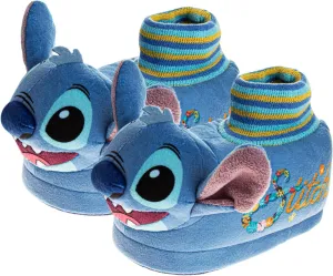 Disney Kids Lilo and Stitch Slippers for Girls - Stitch Plush Warm Soft Aline Comfy Lightweight House Shoes (5-10 toddler / 11-12 little kid)