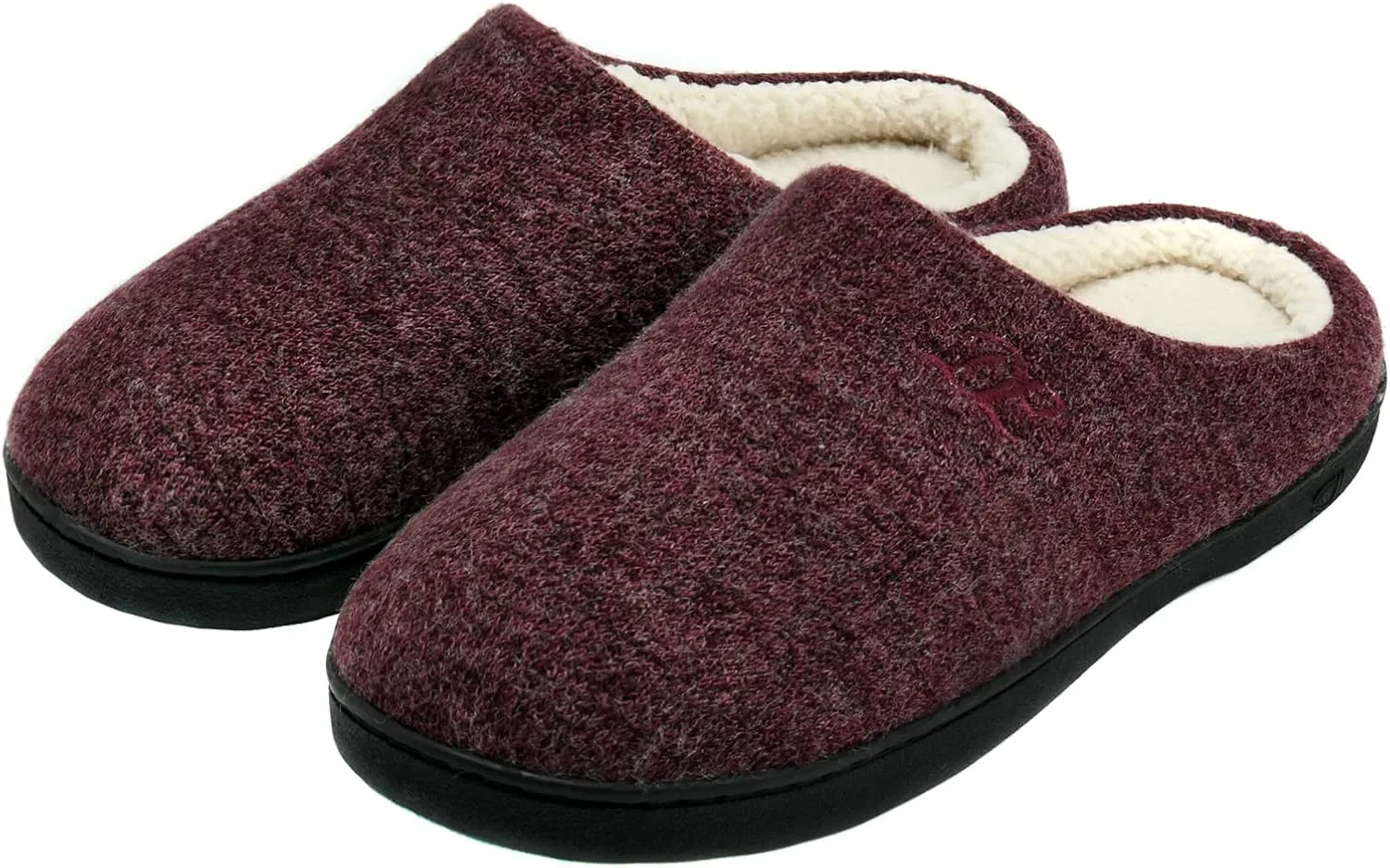 DL Womens Memory Foam Slippers, Cozy Slip on House Slippers for Women Indoor Outdoor, Comfy Women's Bedroom Slippers Warm Soft Flannel Lining Home Slippers Size 5-12 Purple Blue Pink Grey Navy Black