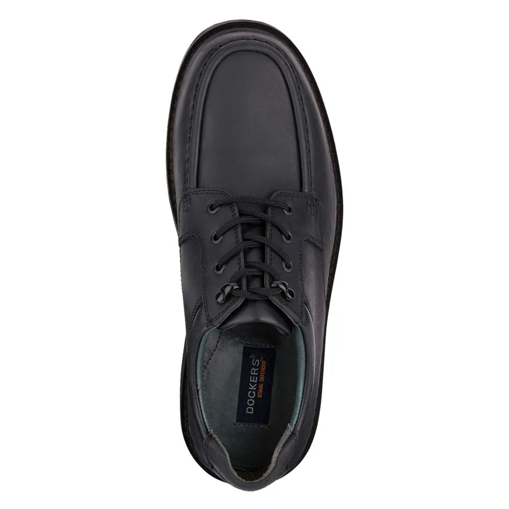 DOCKERS Mens Glacier Synthetic Leather Rugged Casual Oxford Shoe, Black, 11 W