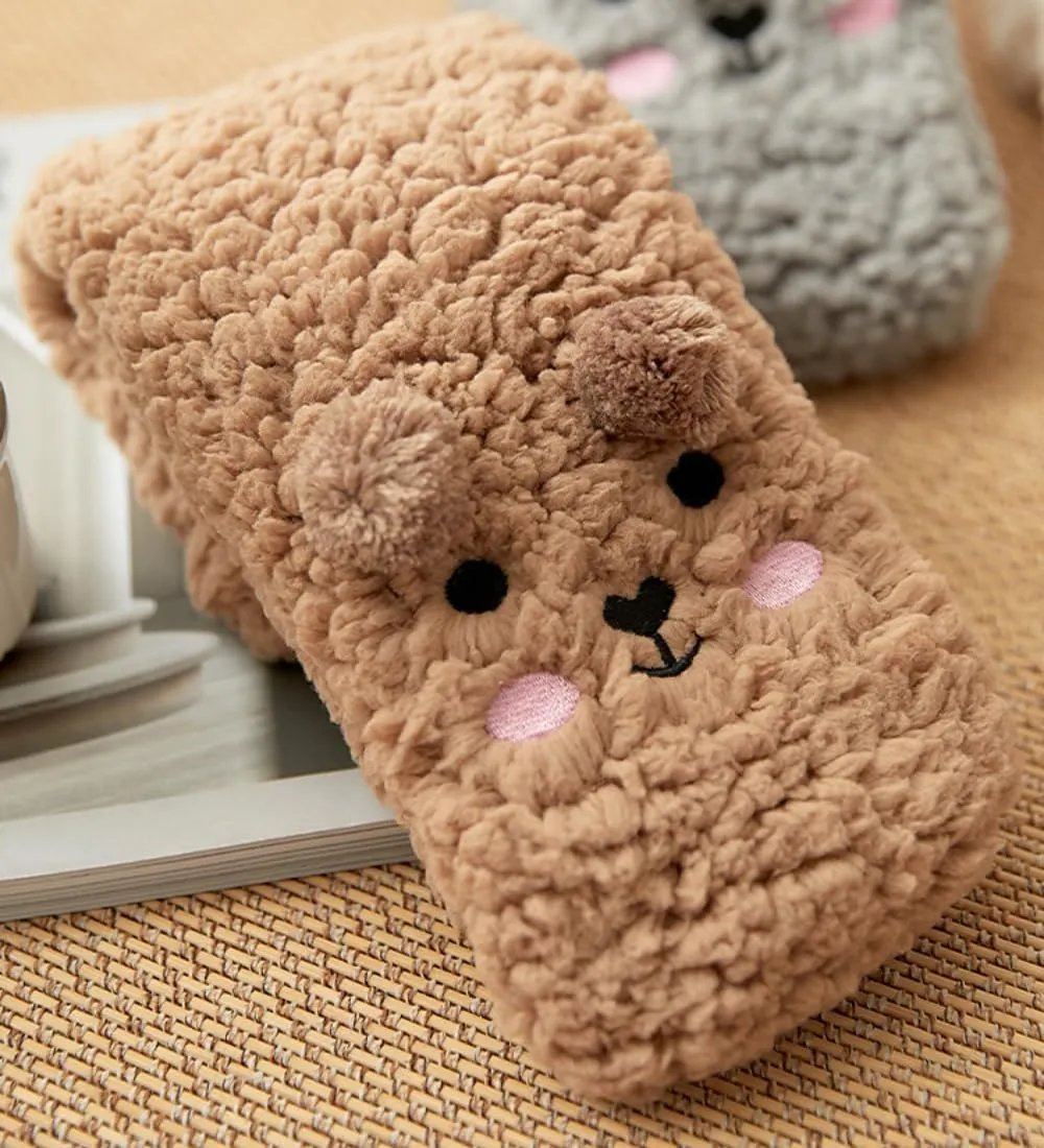 Dog Socks Fuzzy Socks Fluffy Socks Winter Warm Soft Slipper Home Sleeping Cute Animal Socks 2 Pairs