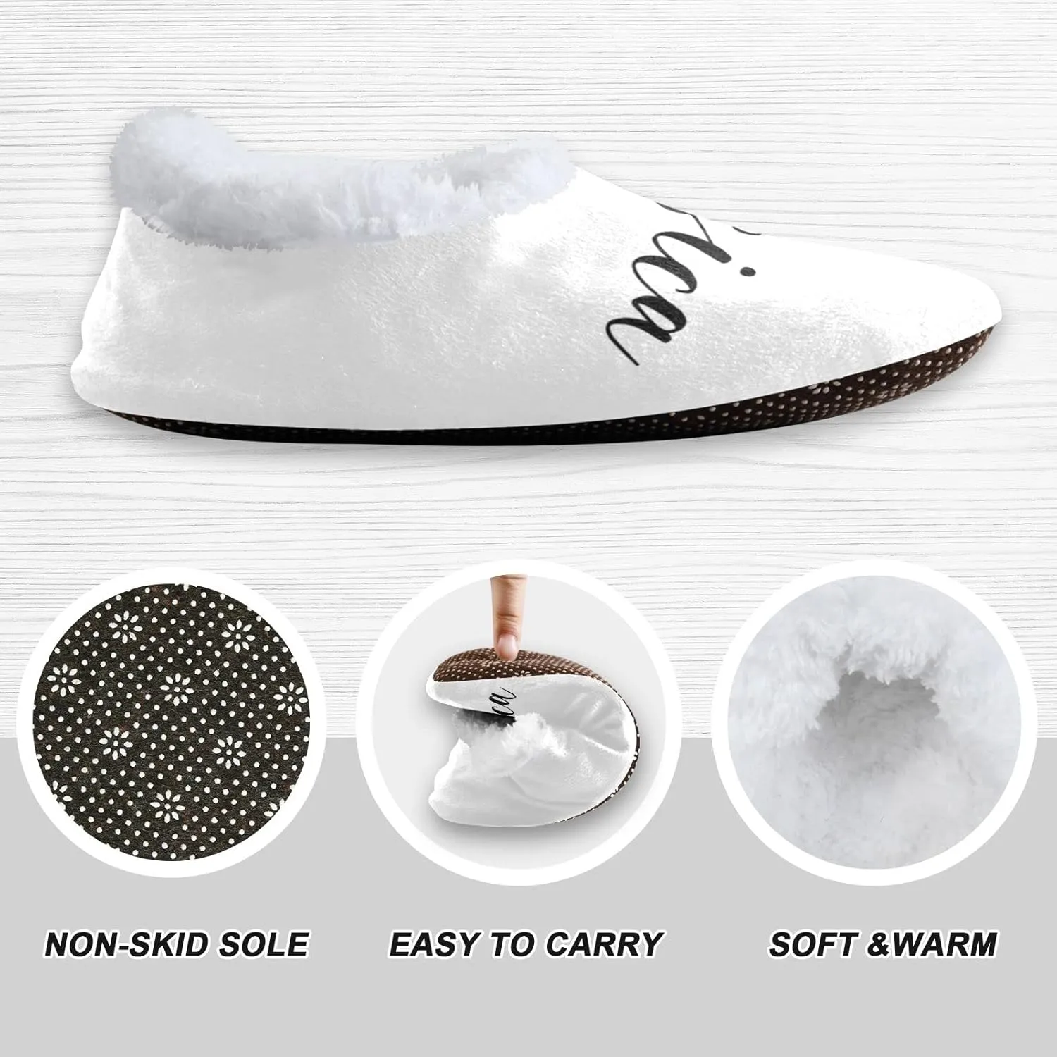 DOMIKING Bride Custom Wedding Bride Slippers Bridesmaid Personalized Bridal Warm Slippers for Bed Bedroom Indoor Guest M