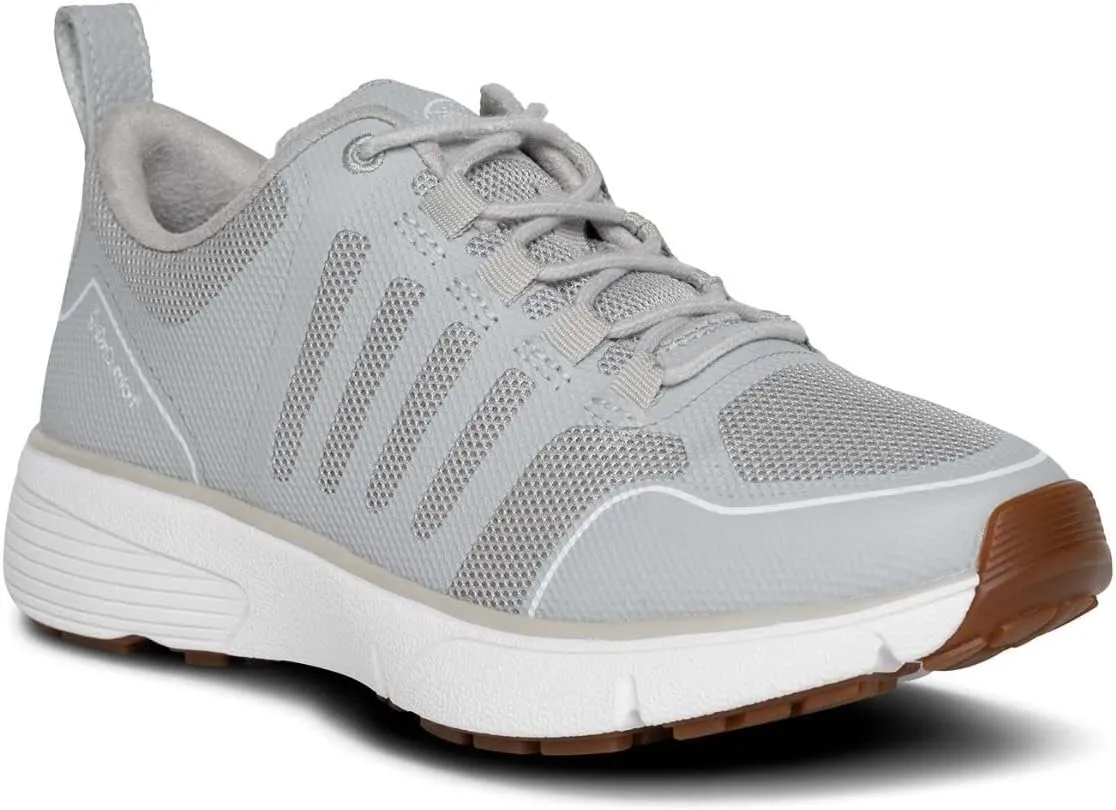 Dr. Comfort Women's Grace Athletic Walking Shoe, Grey, Mesh & Synthetic, Gel Insole, Moderate Cushioning