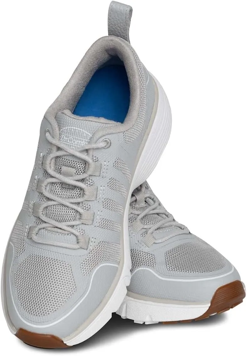 Dr. Comfort Women's Grace Athletic Walking Shoe, Grey, Mesh & Synthetic, Gel Insole, Moderate Cushioning