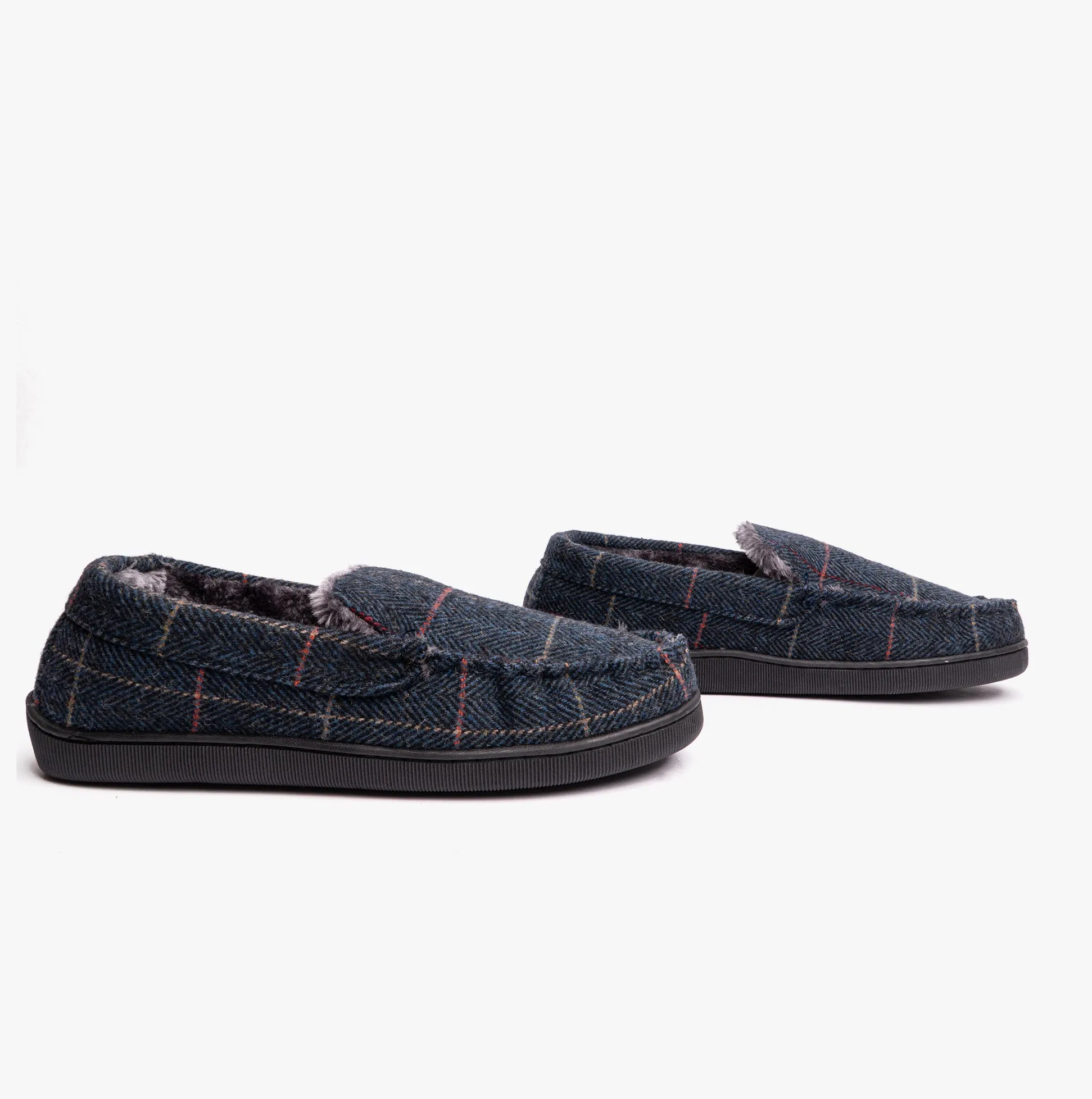 Dr Keller BURT Mens Full Slippers Navy