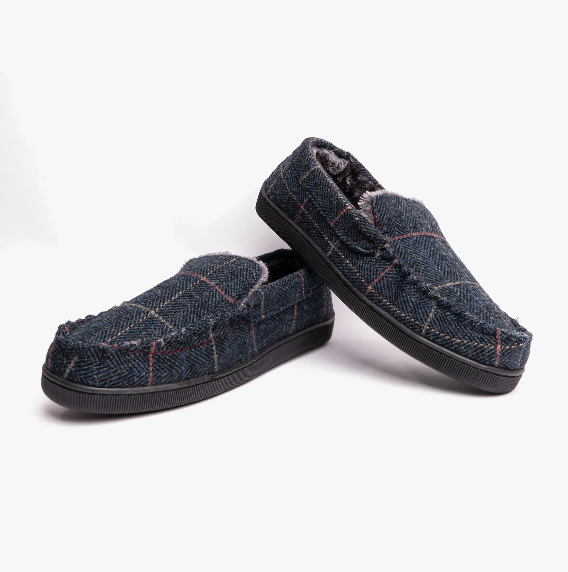 Dr Keller BURT Mens Full Slippers Navy