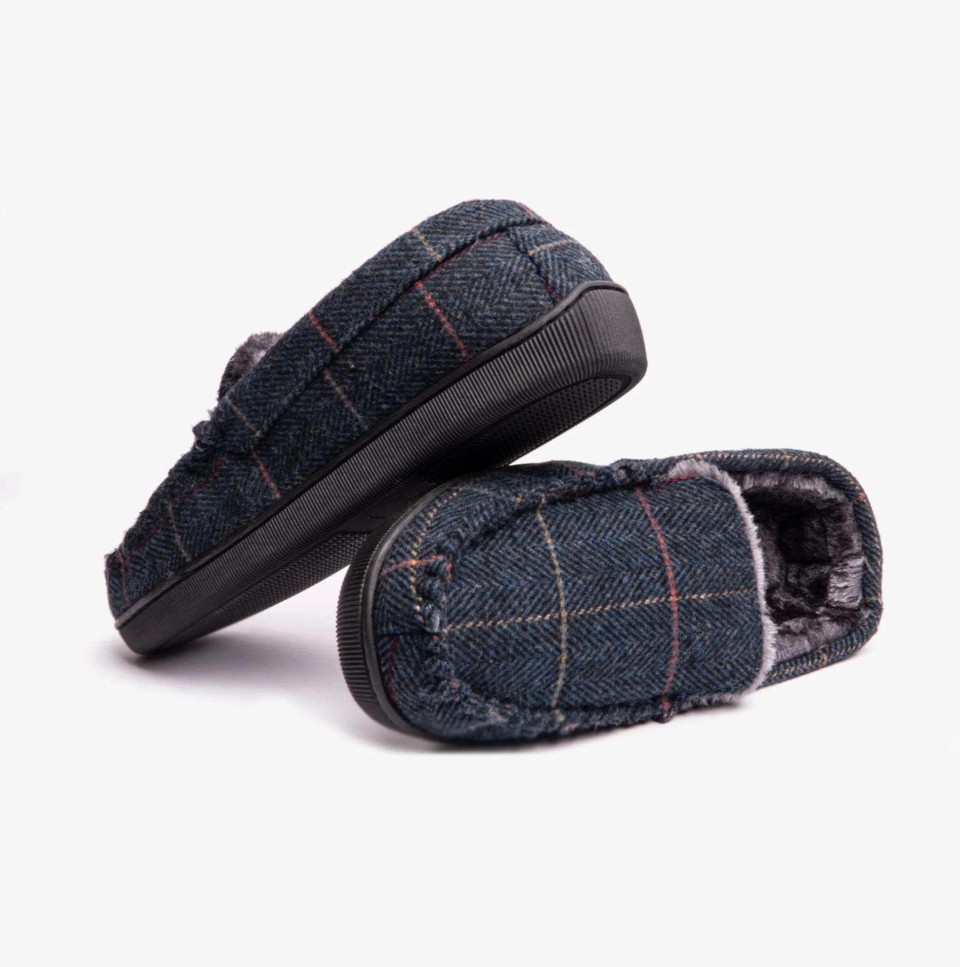 Dr Keller BURT Mens Full Slippers Navy