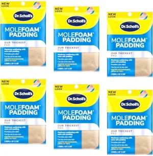 Dr. Scholl's Molefoam Padding, 2 each - Pack of 6 - Packaging May Vary
