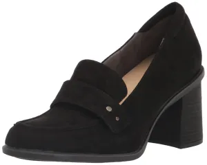 Dr. Scholl's Shoes Womens Rumors Block Heel Loafer Black Synthetic 9.5 M