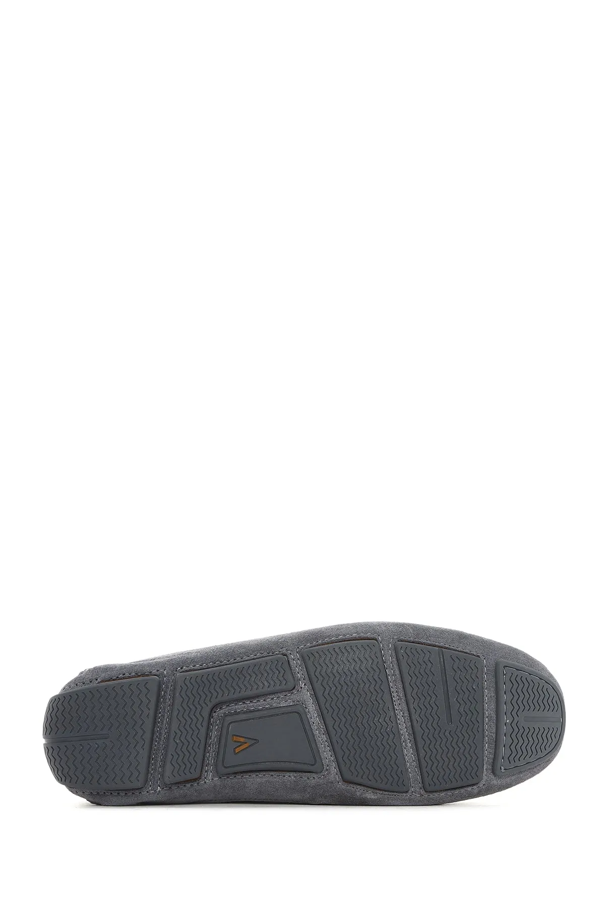 Erkek Gri Süet Deri Loafer