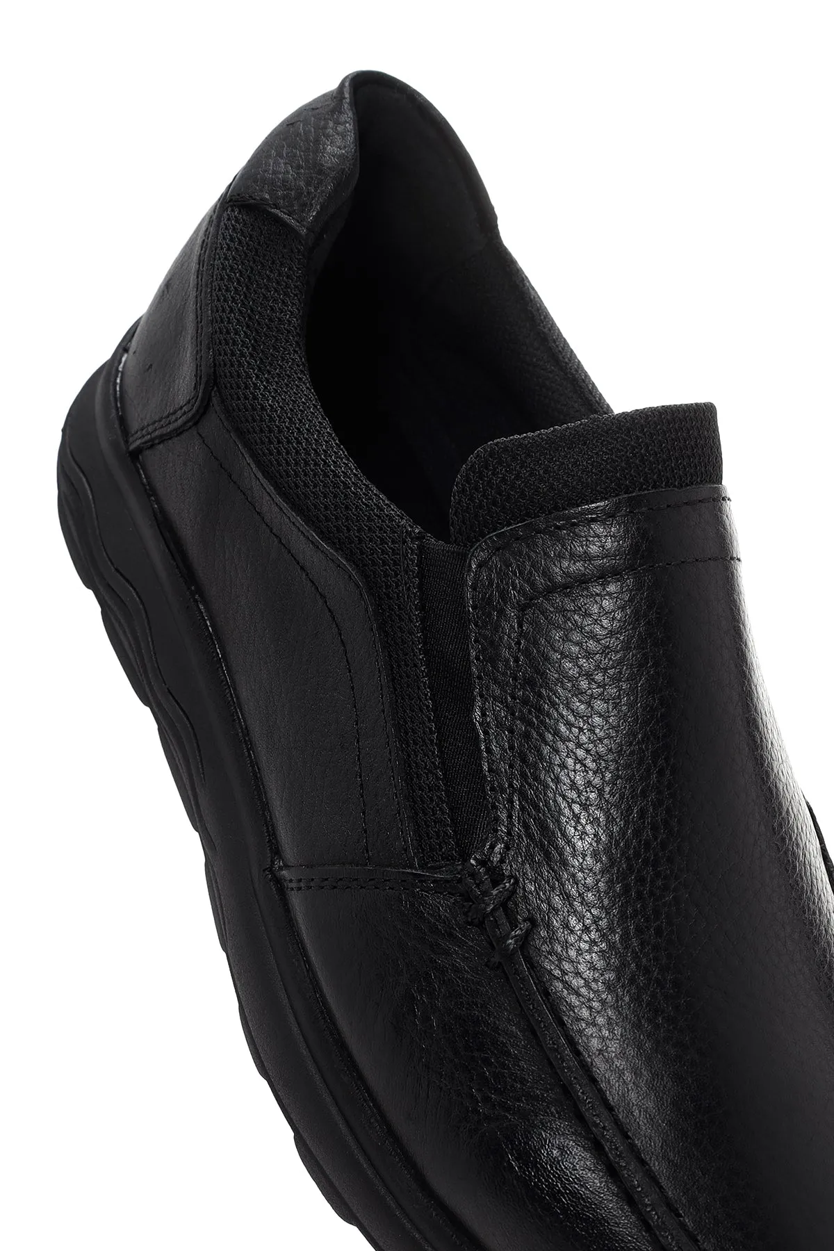 Erkek Siyah Deri Comfort Casual Loafer