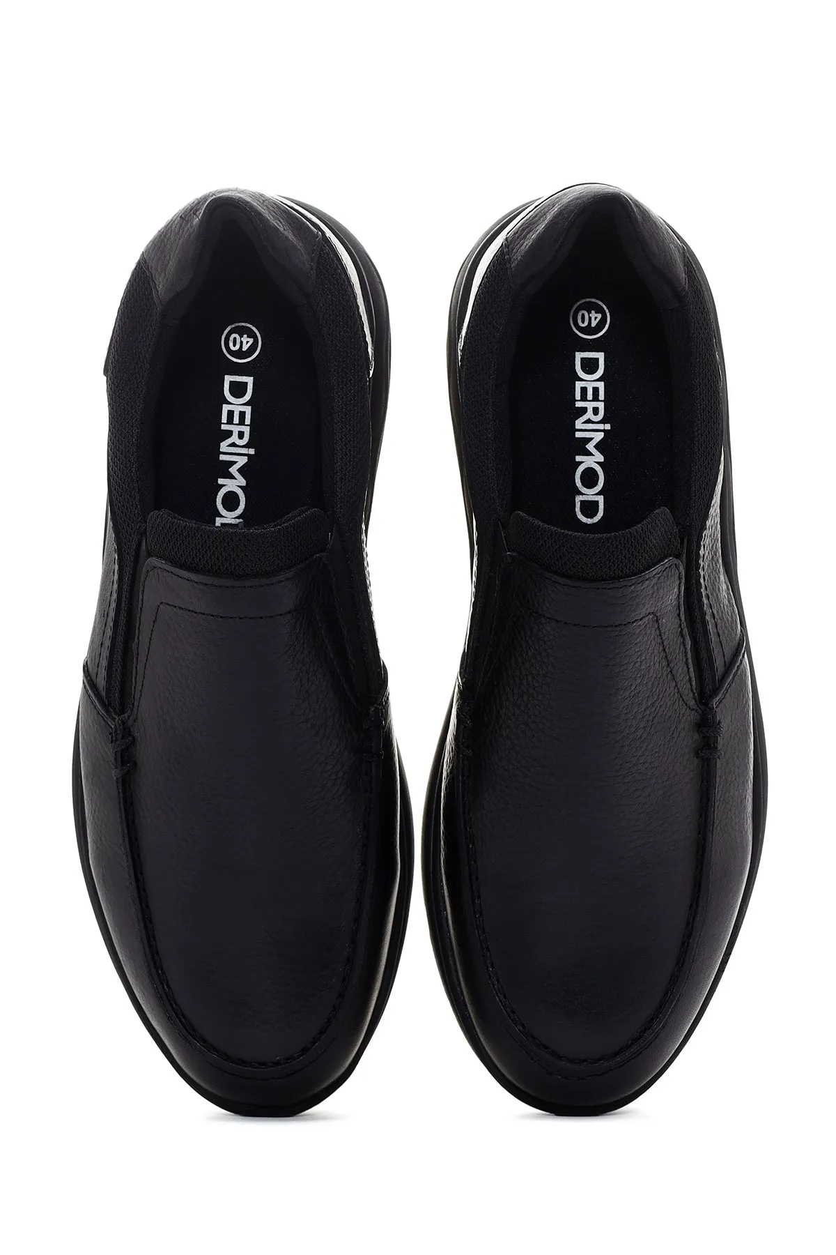 Erkek Siyah Deri Comfort Casual Loafer