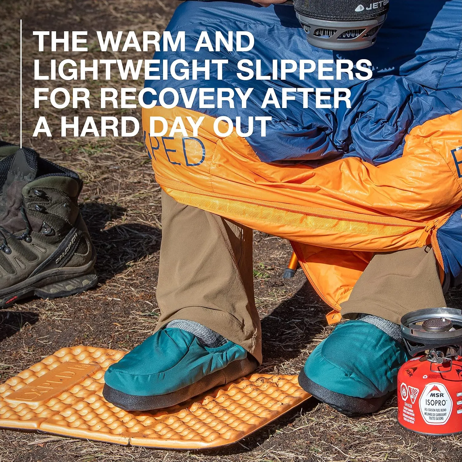 Exped Camp Slipper - Warm Comfortable & Lightweight Durable Camping Slippers, Unisex (S, M, L, XL)