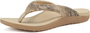 FANTURE Women Orthotic Arch Support Sandal for Comfortable Walk Thong Style Casual Flip Flops