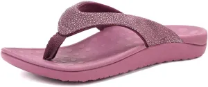 FANTURE Women Orthotic Arch Support Sandal for Comfortable Walk Thong Style Casual Flip Flops