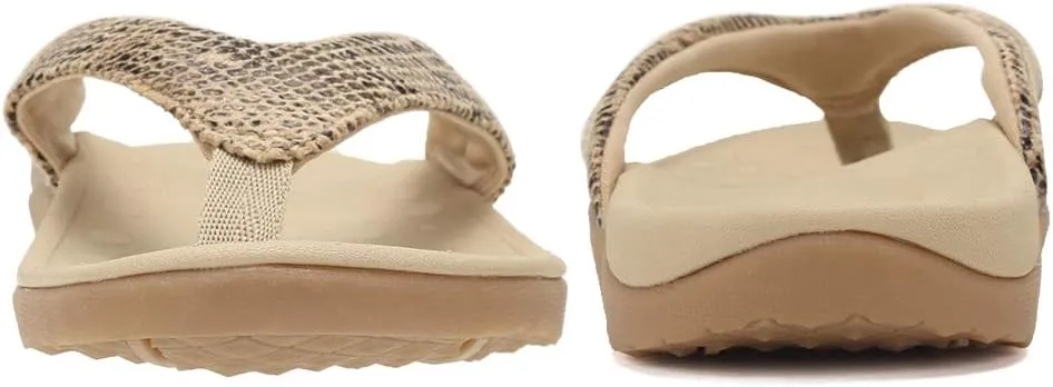 FANTURE Women Orthotic Arch Support Sandal for Comfortable Walk Thong Style Casual Flip Flops