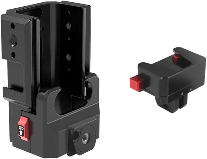 FEICHAO Protective Frame Housing Shell with 1/4 Screw Hole Quick Release Base Cold Shoe Mount Expansion Adapter Compatible with Osmo Pocket 3 (Quick Release Version)