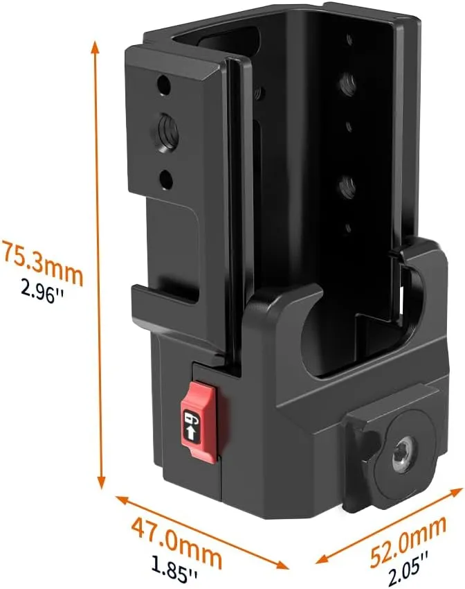 FEICHAO Protective Frame Housing Shell with 1/4 Screw Hole Quick Release Base Cold Shoe Mount Expansion Adapter Compatible with Osmo Pocket 3 (Quick Release Version)