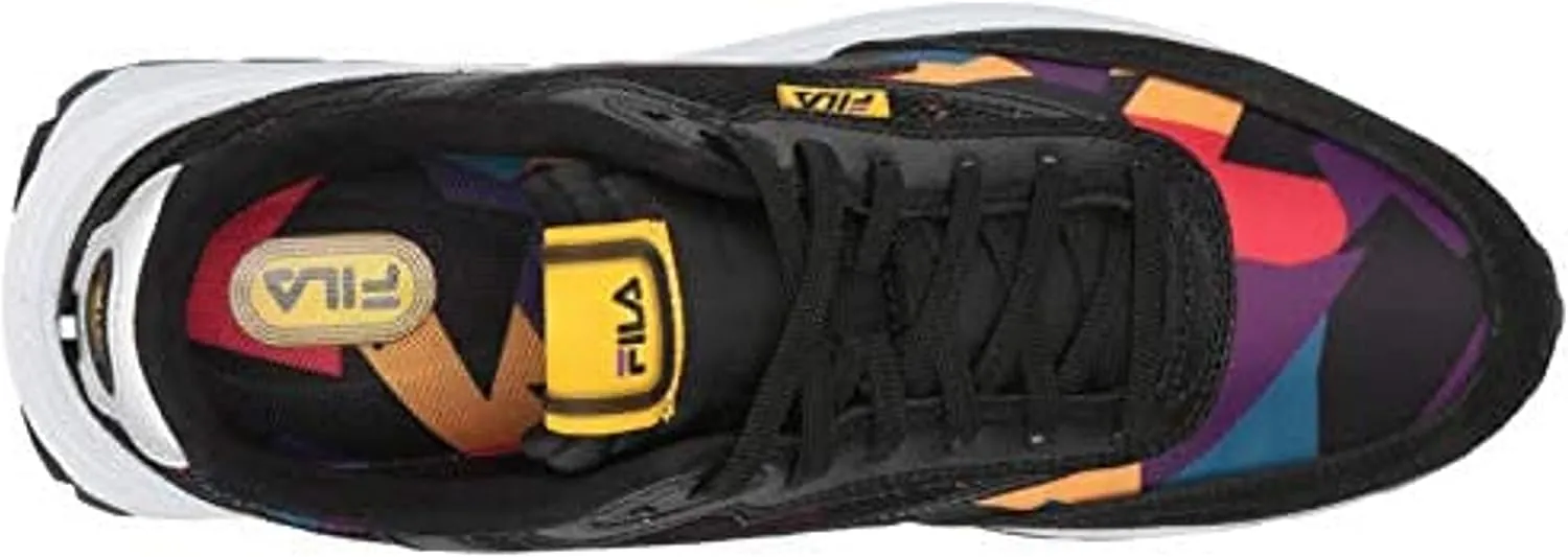 Fila Men's Renno '90s 1CM01283 Vintage Sneakers, Black/Old Gold/Capri Breeze