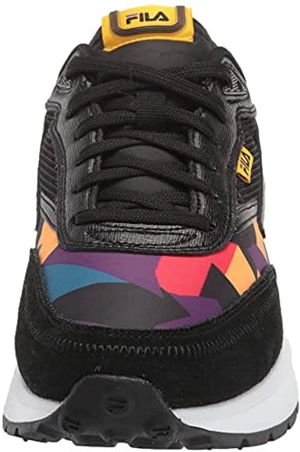 Fila Men's Renno '90s 1CM01283 Vintage Sneakers, Black/Old Gold/Capri Breeze