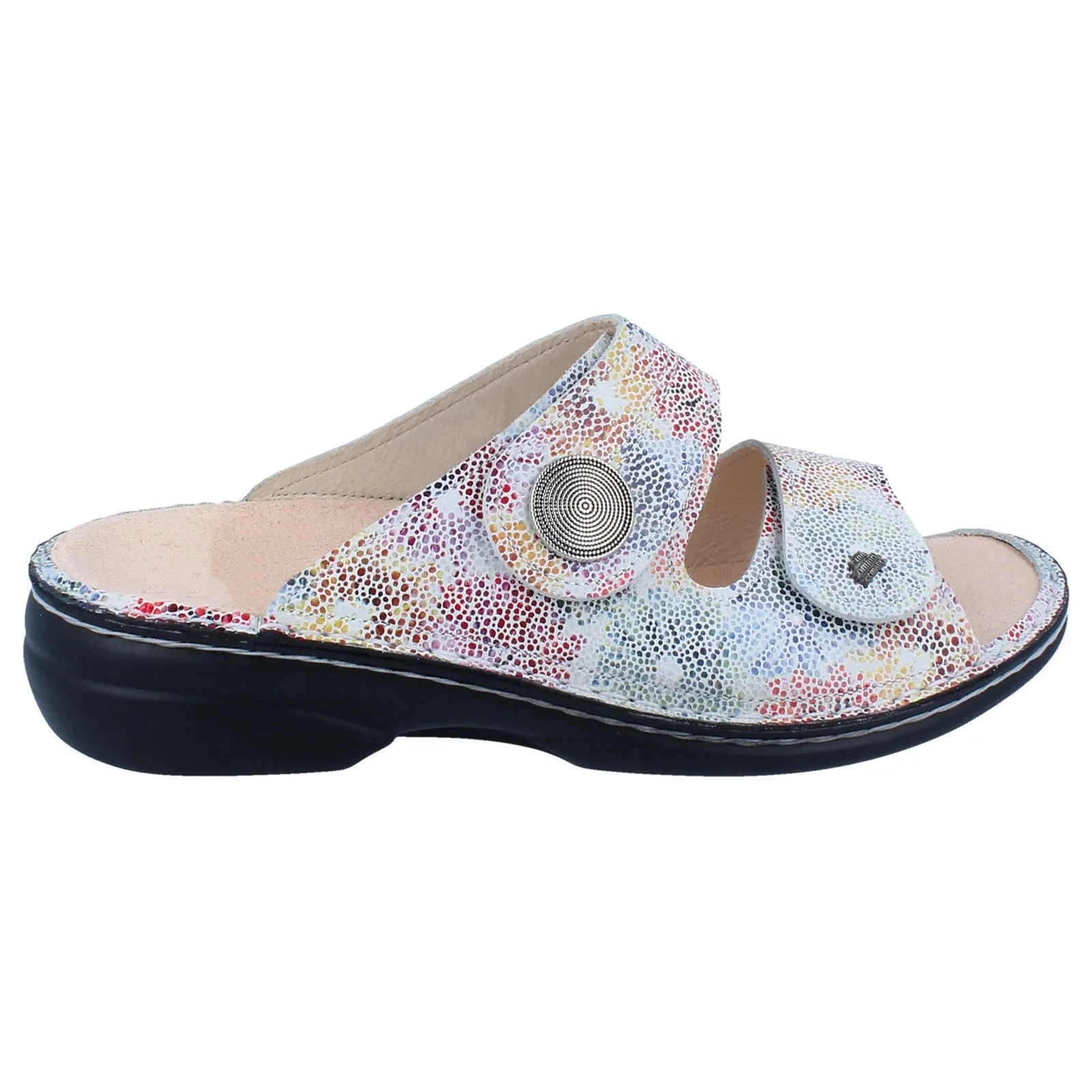 Finn Comfort Sansibar Patterned Leather Women's Slip-On Sandals