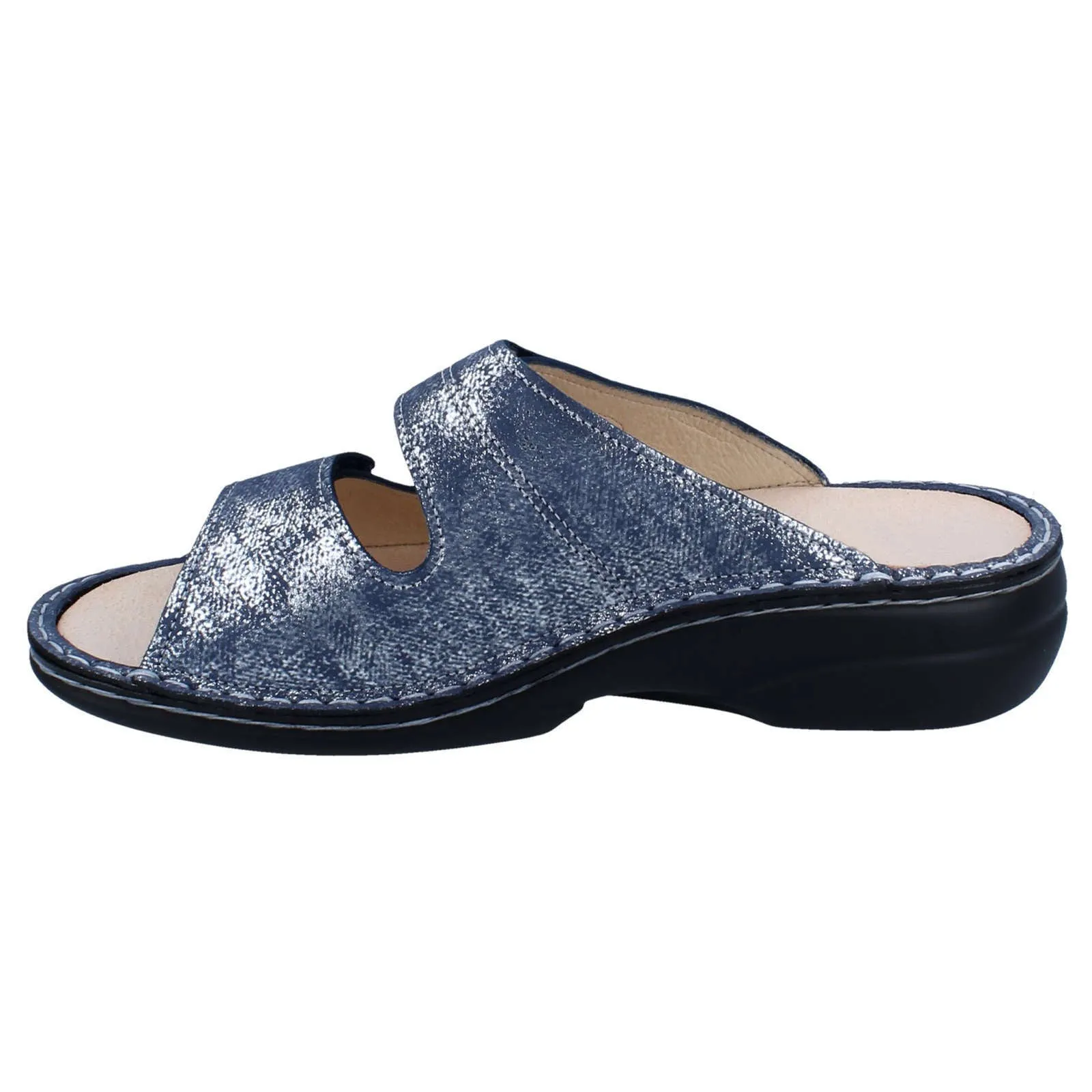 Finn Comfort Sansibar Patterned Leather Women's Slip-On Sandals
