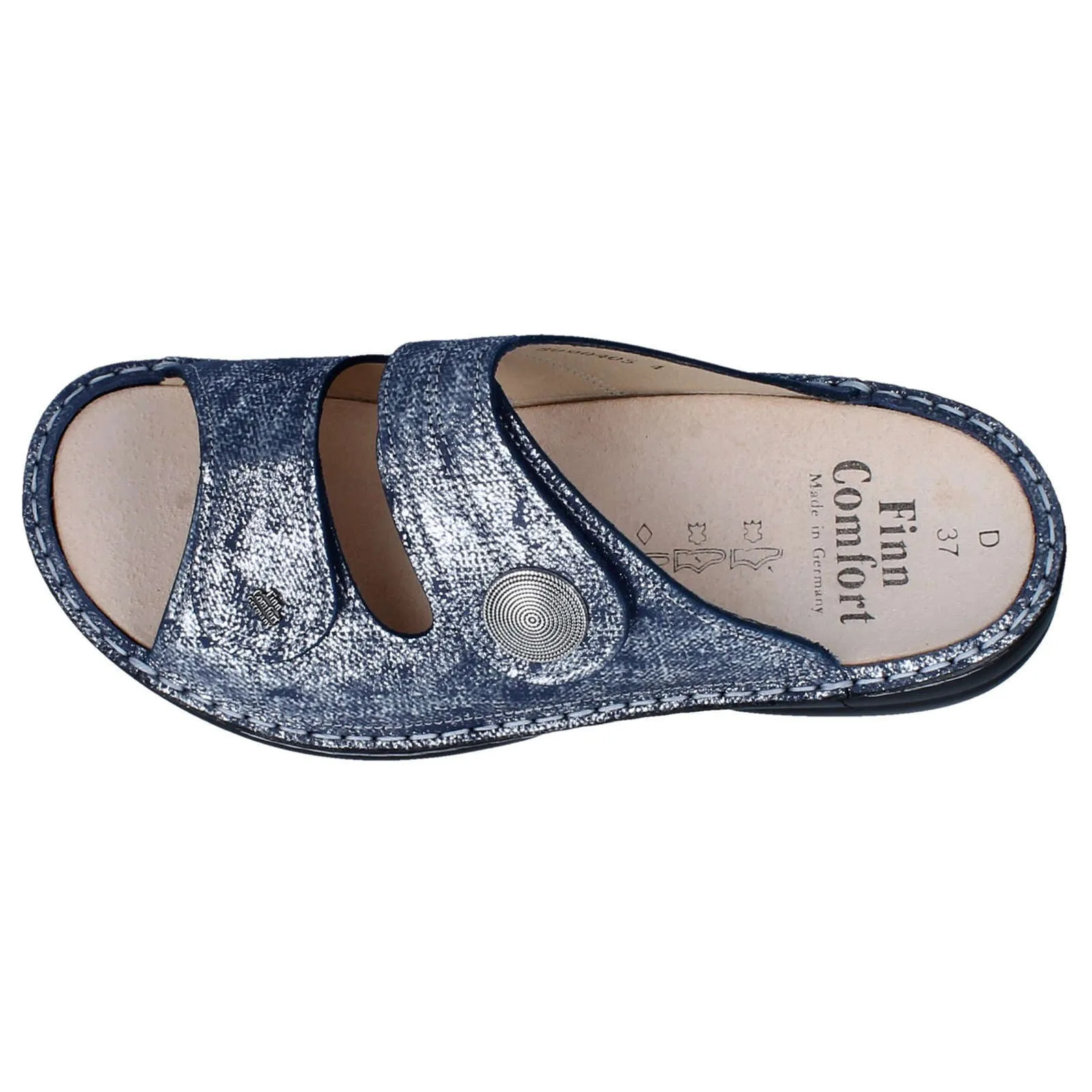 Finn Comfort Sansibar Patterned Leather Women's Slip-On Sandals