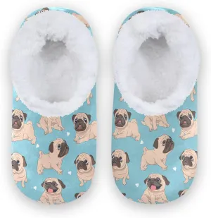 Fisyme Kids Slippers Boys Girls Warm Soft Indoor House Slipper Socks Home Shoes