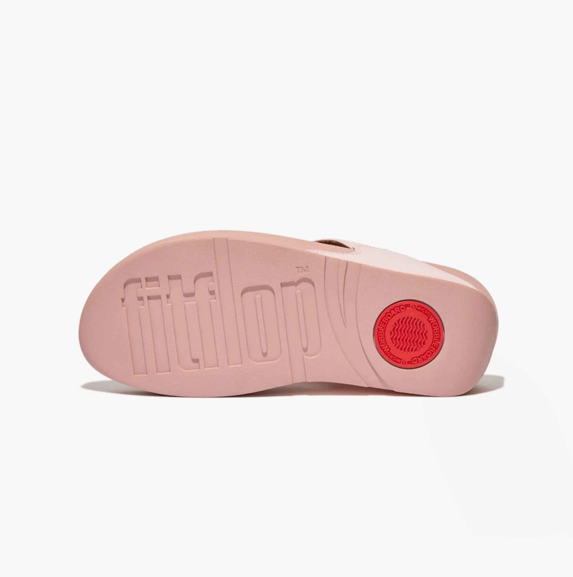 FitFlop LULU Womens Leather Toe-Post Sandals Pink Salt
