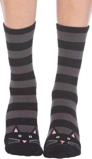 Foot Traffic Novelty Slip Grip Socks for Women, Warm Slipper Socks with Nonslip Pads