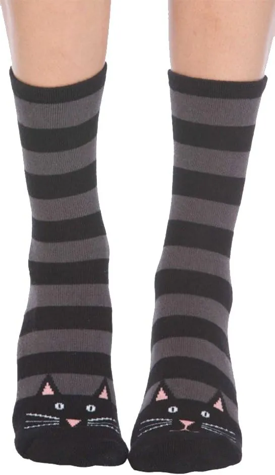 Foot Traffic Novelty Slip Grip Socks for Women, Warm Slipper Socks with Nonslip Pads