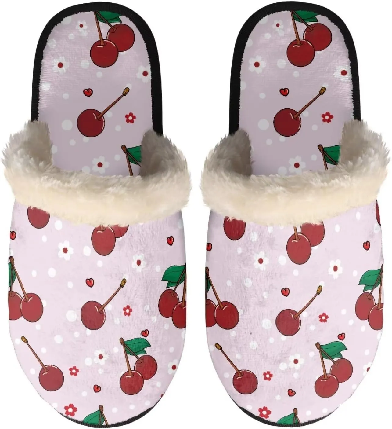 Fuzzy House Slippers for Women Closed Toe Home Shoes Washable Winter Warm Bedroom Slippers for Women Size 3-12