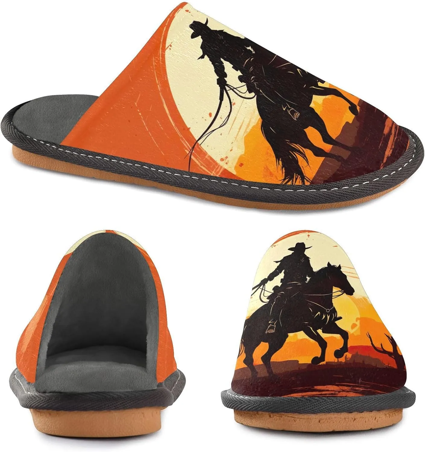 Fuzzy Slippers for Women Men Cozy Memory Foam Scuff Slippers Warm House Shoes Indoor/Outdoor