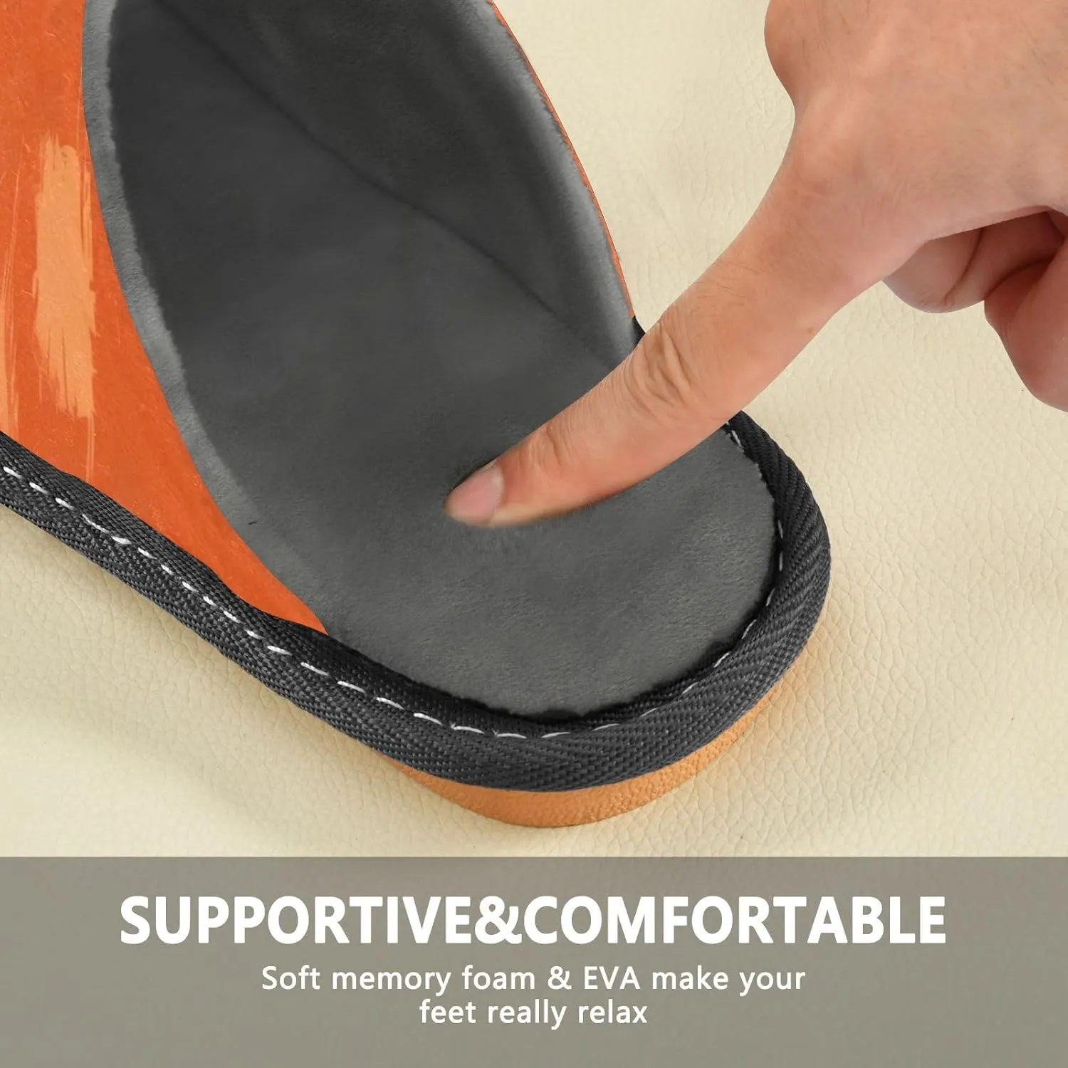 Fuzzy Slippers for Women Men Cozy Memory Foam Scuff Slippers Warm House Shoes Indoor/Outdoor