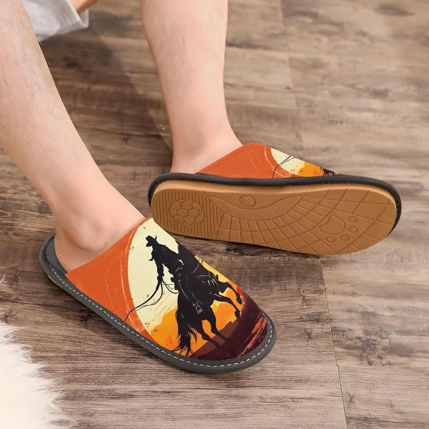 Fuzzy Slippers for Women Men Cozy Memory Foam Scuff Slippers Warm House Shoes Indoor/Outdoor