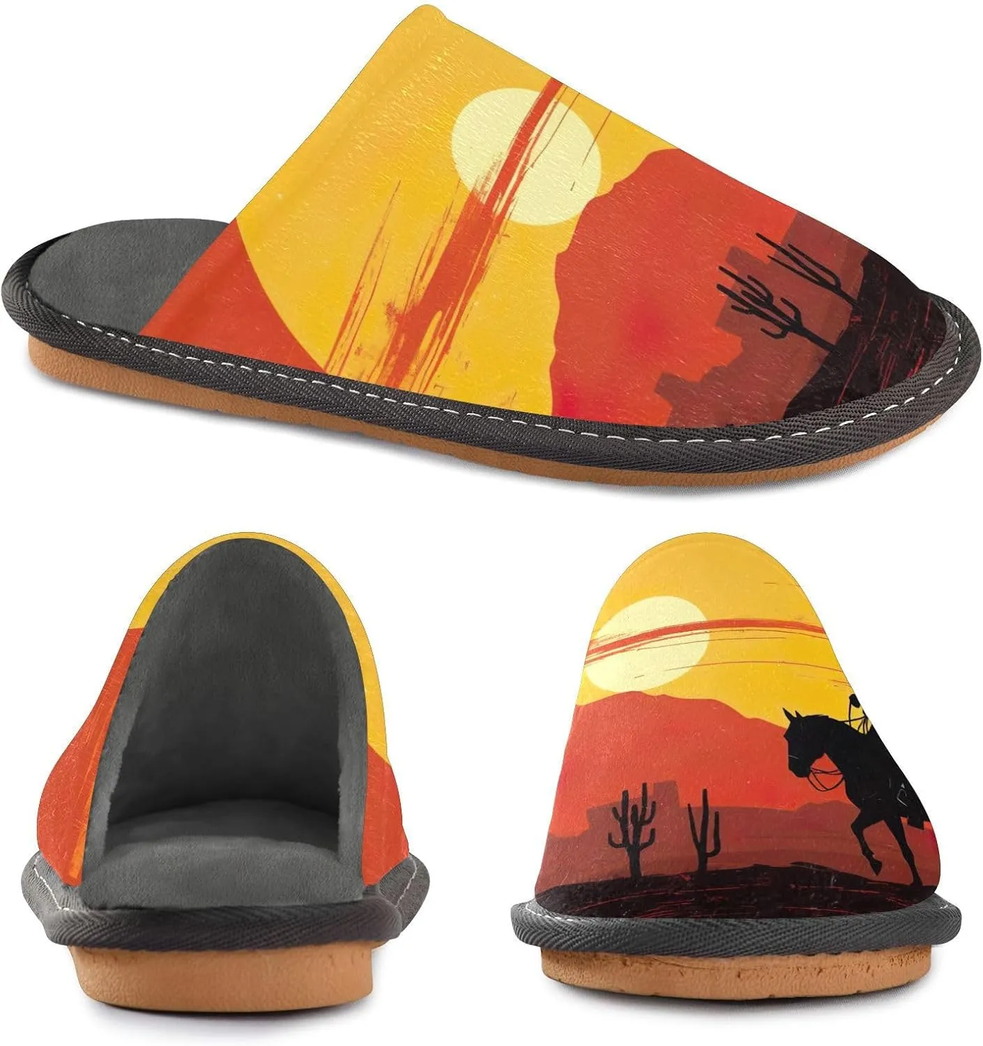Fuzzy Slippers for Women Men Cozy Memory Foam Scuff Slippers Warm House Shoes Indoor/Outdoor