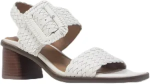 Gentle Souls by Kenneth Cole Women's Women's MADYLYN Heeled Sandal, White Leather, 6.5