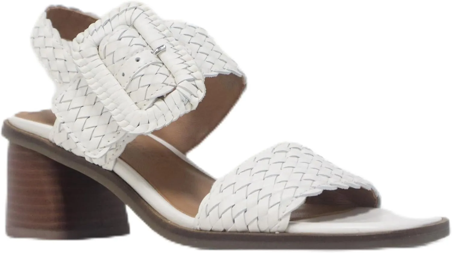 Gentle Souls by Kenneth Cole Women's Women's MADYLYN Heeled Sandal, White Leather, 6.5