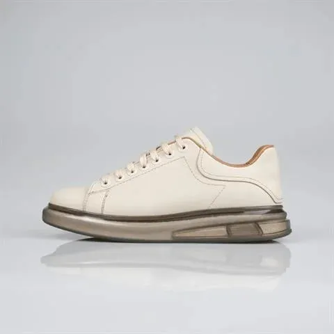 Genuine Leather Beige Sneaker KG-101 SCB-682