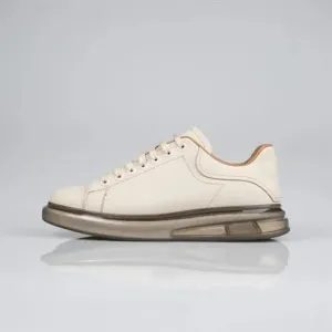 Genuine Leather Beige Sneaker KG-101 SCB-682